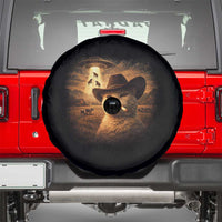 Funny Cowboy Cat UFO Spare Tire Cover Retro Western Rodeo Meme Cats Lover Gift