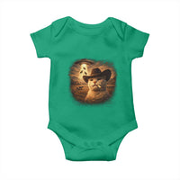 Funny Cowboy Cat UFO Baby Onesie Retro Western Rodeo Meme Cats Lover Gift