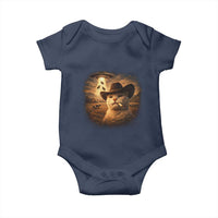 Funny Cowboy Cat UFO Baby Onesie Retro Western Rodeo Meme Cats Lover Gift