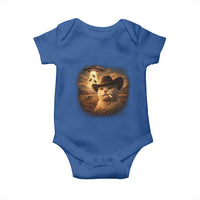 Funny Cowboy Cat UFO Baby Onesie Retro Western Rodeo Meme Cats Lover Gift