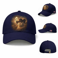 Funny Cowboy Cat UFO Baseball Cap Retro Western Rodeo Meme Cats Lover Gift