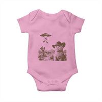 UFO Cowboy Cat Baby Onesie Vintage Graphic Retro Western Rodeo