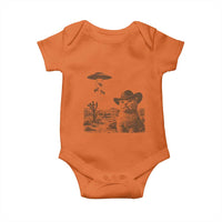 UFO Cowboy Cat Baby Onesie Vintage Graphic Retro Western Rodeo