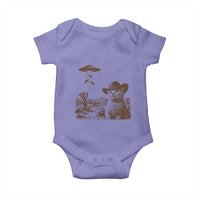 UFO Cowboy Cat Baby Onesie Vintage Graphic Retro Western Rodeo