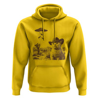 UFO Cowboy Cat Hoodie Vintage Graphic Retro Western Rodeo