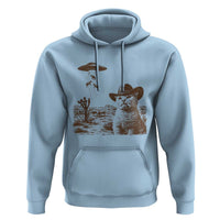 UFO Cowboy Cat Hoodie Vintage Graphic Retro Western Rodeo