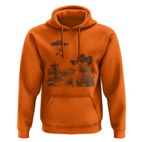 UFO Cowboy Cat Hoodie Vintage Graphic Retro Western Rodeo