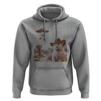 UFO Cowboy Cat Hoodie Vintage Graphic Retro Western Rodeo