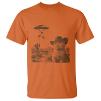 UFO Cowboy Cat T Shirt Vintage Graphic Retro Western Rodeo