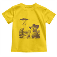 UFO Cowboy Cat Toddler T Shirt Vintage Graphic Retro Western Rodeo