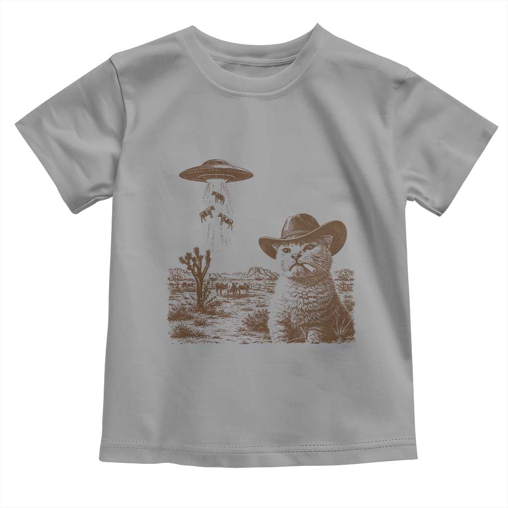 UFO Cowboy Cat Toddler T Shirt Vintage Graphic Retro Western Rodeo