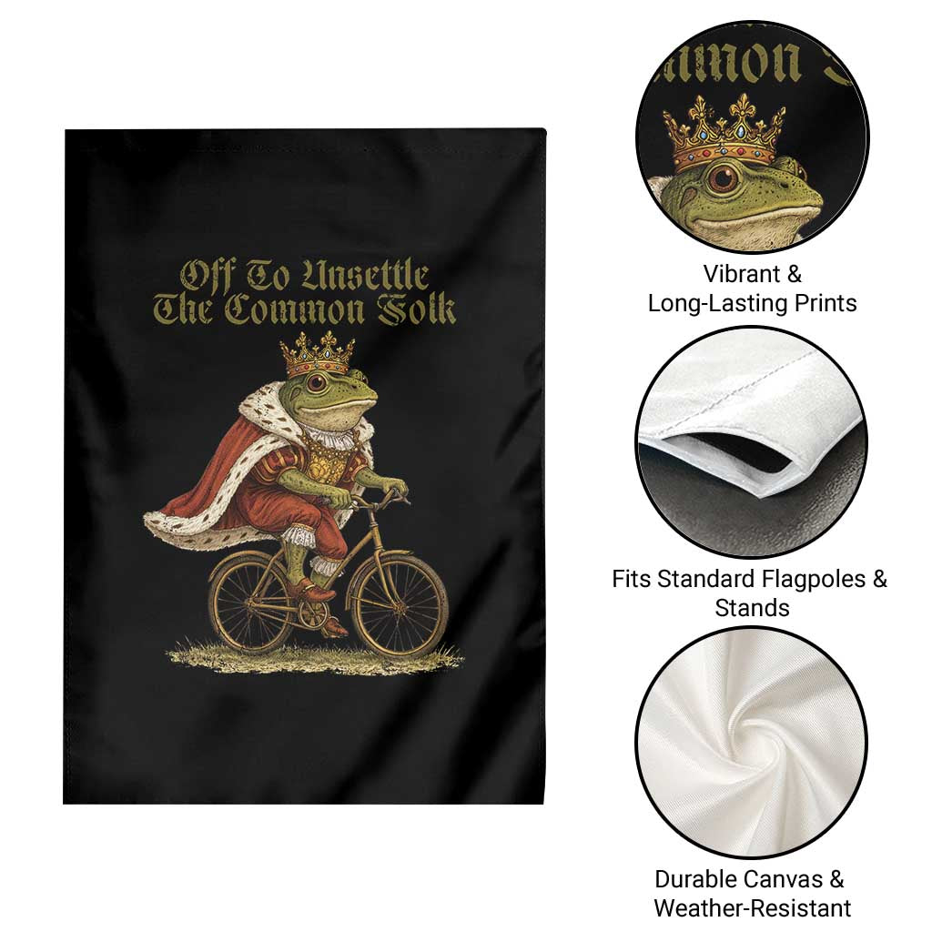 Chaotic Frog Meme Garden Flag Off To Unsettle The Common Folk Vintage Unhinged Humor