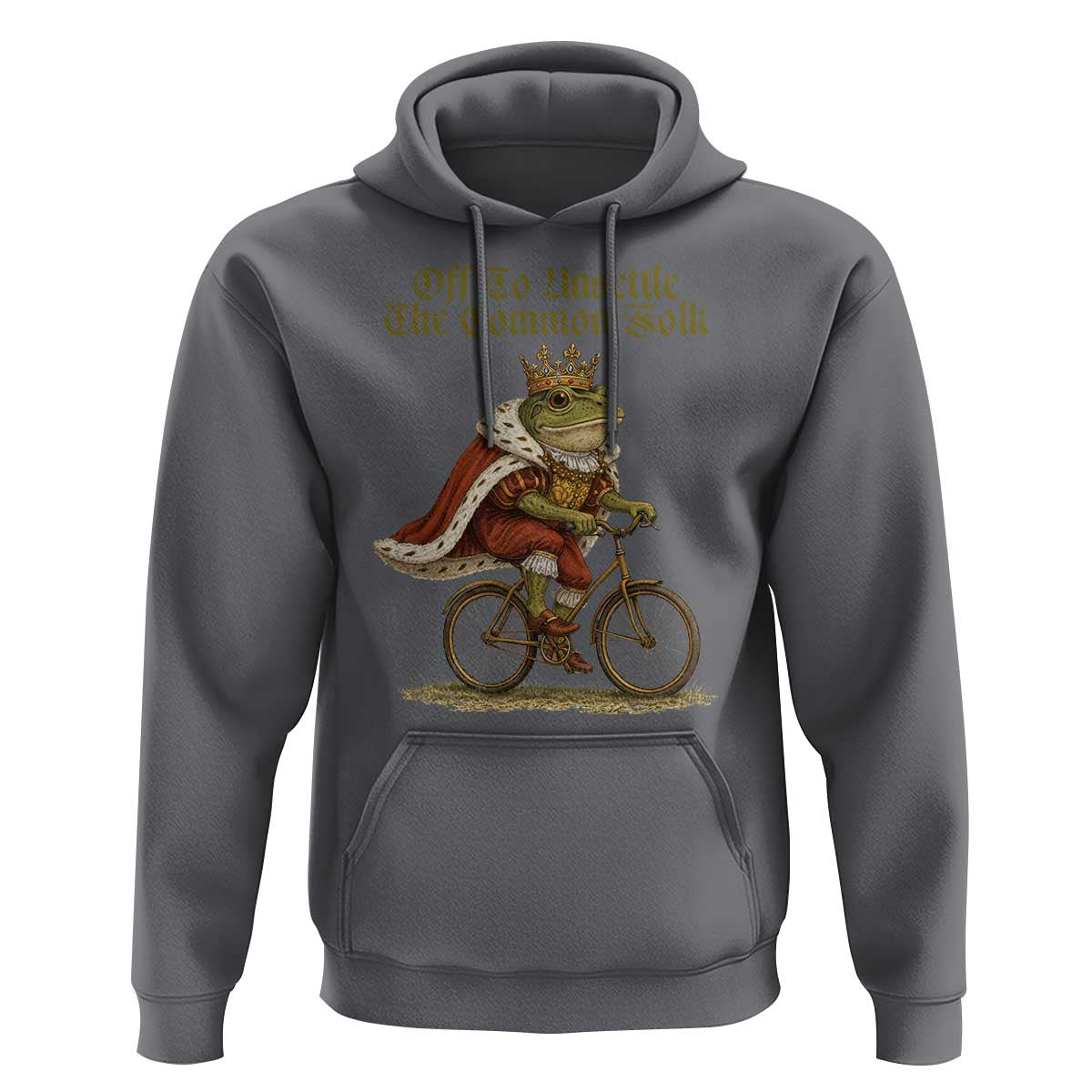 Chaotic Frog Meme Hoodie Off To Unsettle The Common Folk Vintage Unhinged Humor