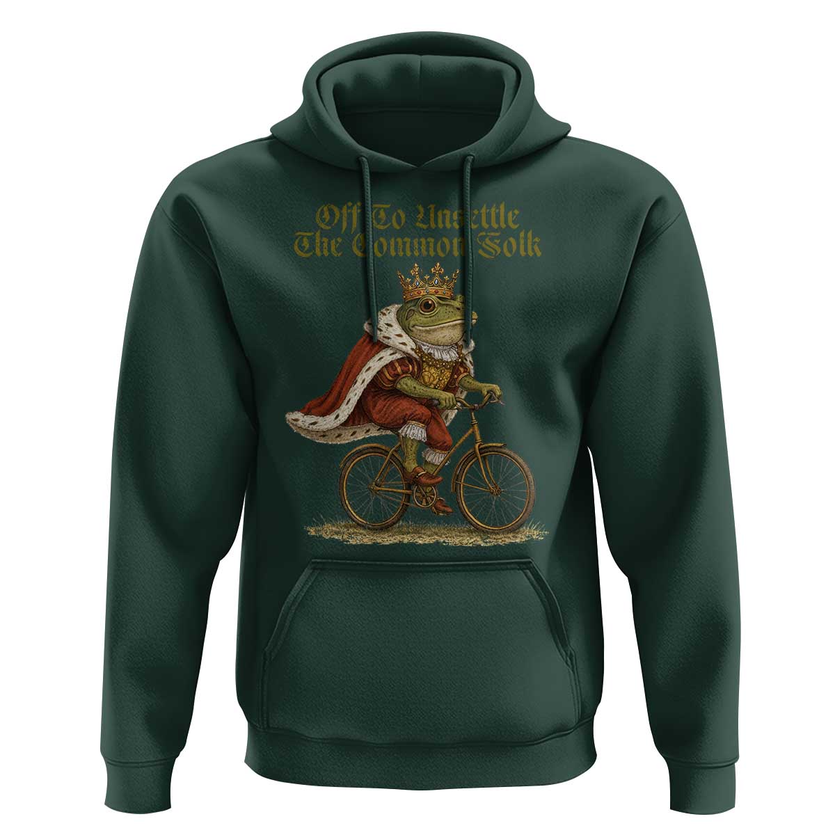 Chaotic Frog Meme Hoodie Off To Unsettle The Common Folk Vintage Unhinged Humor