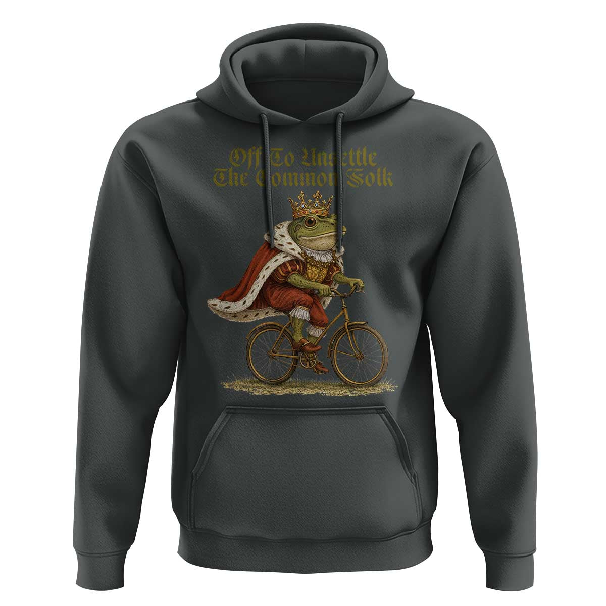 Chaotic Frog Meme Hoodie Off To Unsettle The Common Folk Vintage Unhinged Humor