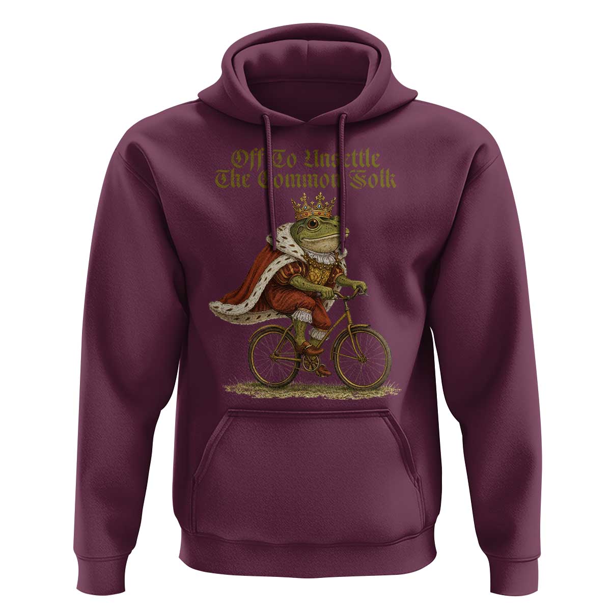 Chaotic Frog Meme Hoodie Off To Unsettle The Common Folk Vintage Unhinged Humor