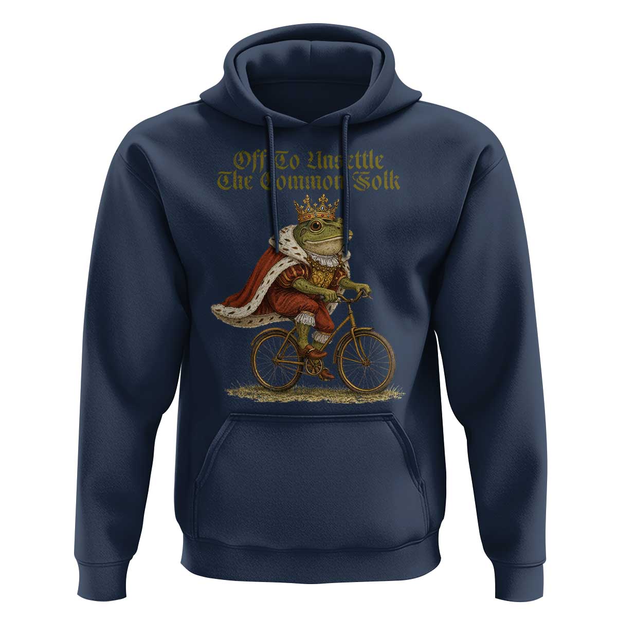 Chaotic Frog Meme Hoodie Off To Unsettle The Common Folk Vintage Unhinged Humor