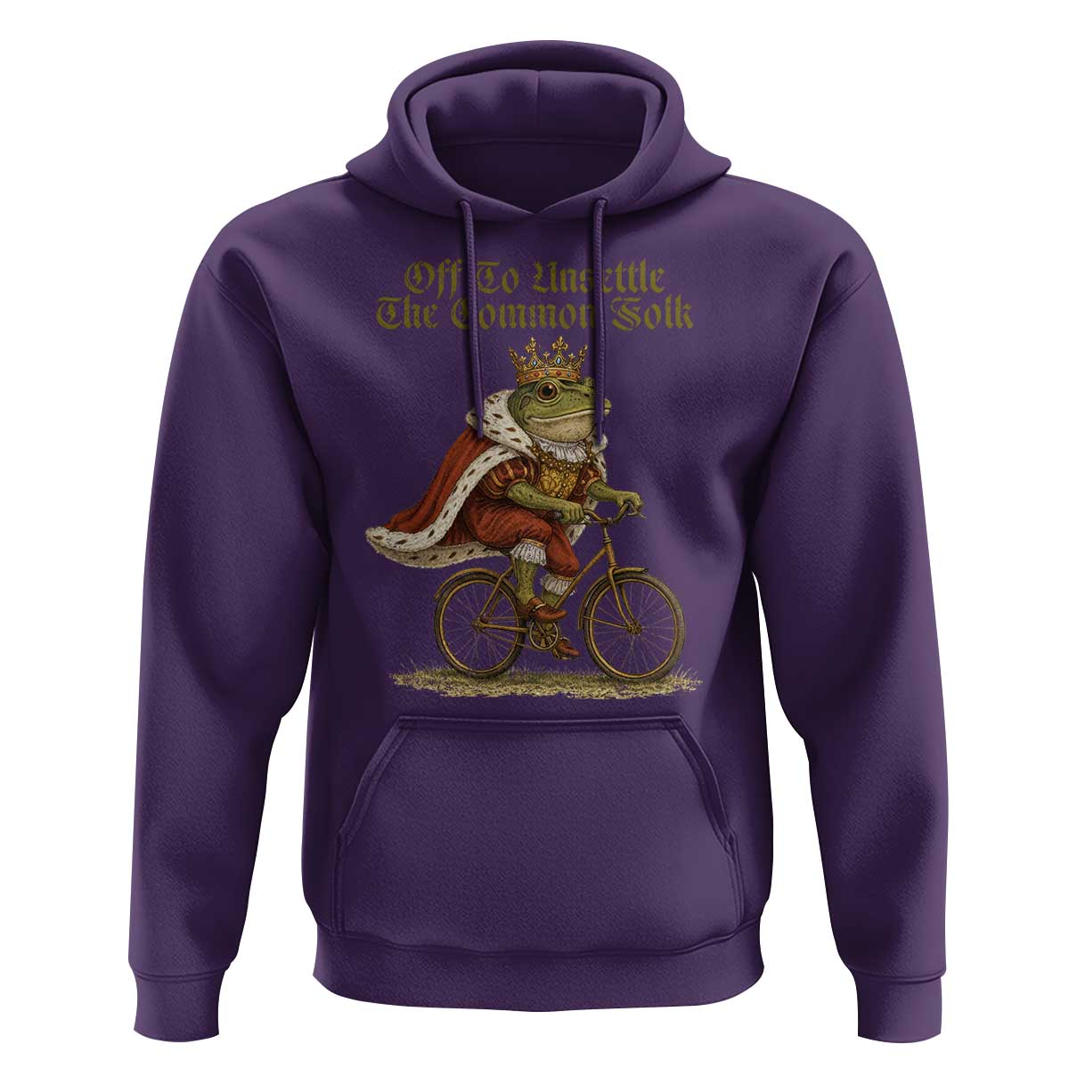 Chaotic Frog Meme Hoodie Off To Unsettle The Common Folk Vintage Unhinged Humor