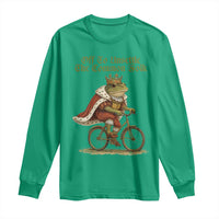 Chaotic Frog Meme Long Sleeve Shirt Off To Unsettle The Common Folk Vintage Unhinged Humor