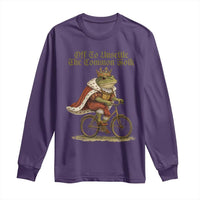Chaotic Frog Meme Long Sleeve Shirt Off To Unsettle The Common Folk Vintage Unhinged Humor