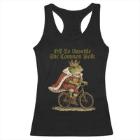 Chaotic Frog Meme Racerback Tank Top Off To Unsettle The Common Folk Vintage Unhinged Humor