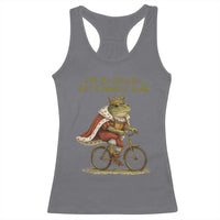 Chaotic Frog Meme Racerback Tank Top Off To Unsettle The Common Folk Vintage Unhinged Humor