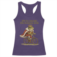 Chaotic Frog Meme Racerback Tank Top Off To Unsettle The Common Folk Vintage Unhinged Humor