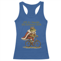 Chaotic Frog Meme Racerback Tank Top Off To Unsettle The Common Folk Vintage Unhinged Humor