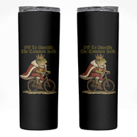 Chaotic Frog Meme Skinny Tumbler Off To Unsettle The Common Folk Vintage Unhinged Humor
