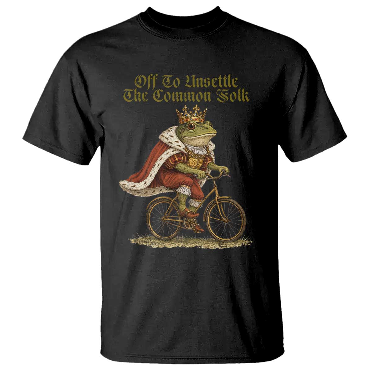 Chaotic Frog Meme T Shirt Off To Unsettle The Common Folk Vintage Unhinged Humor