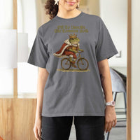 Chaotic Frog Meme T Shirt For Women Off To Unsettle The Common Folk Vintage Unhinged Humor