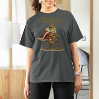 Chaotic Frog Meme T Shirt For Women Off To Unsettle The Common Folk Vintage Unhinged Humor