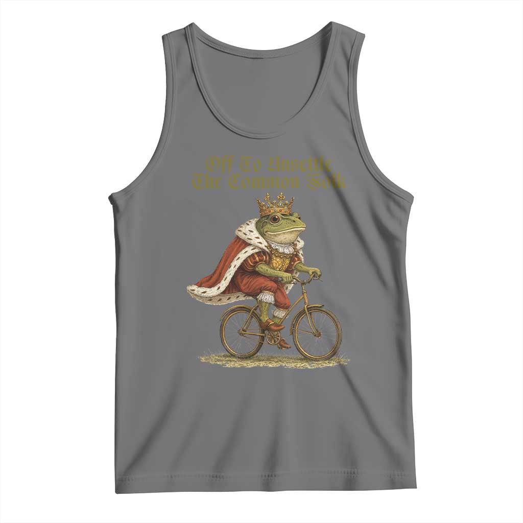 Chaotic Frog Meme Tank Top Off To Unsettle The Common Folk Vintage Unhinged Humor