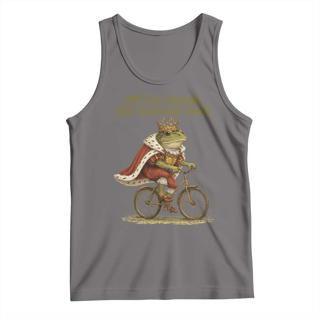 Chaotic Frog Meme Tank Top Off To Unsettle The Common Folk Vintage Unhinged Humor