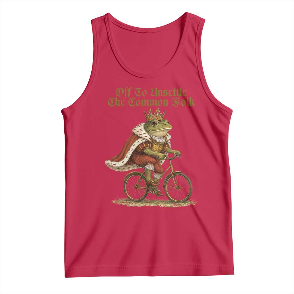 Chaotic Frog Meme Tank Top Off To Unsettle The Common Folk Vintage Unhinged Humor