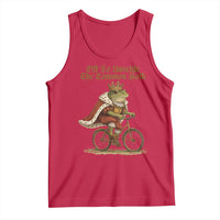 Chaotic Frog Meme Tank Top Off To Unsettle The Common Folk Vintage Unhinged Humor