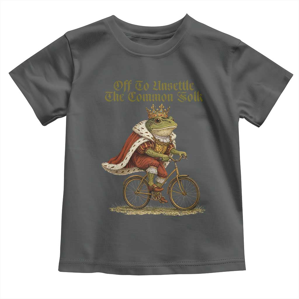 Chaotic Frog Meme Toddler T Shirt Off To Unsettle The Common Folk Vintage Unhinged Humor