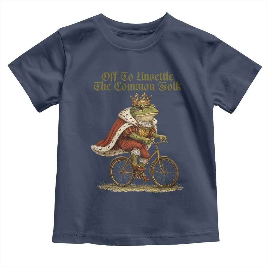Chaotic Frog Meme Toddler T Shirt Off To Unsettle The Common Folk Vintage Unhinged Humor