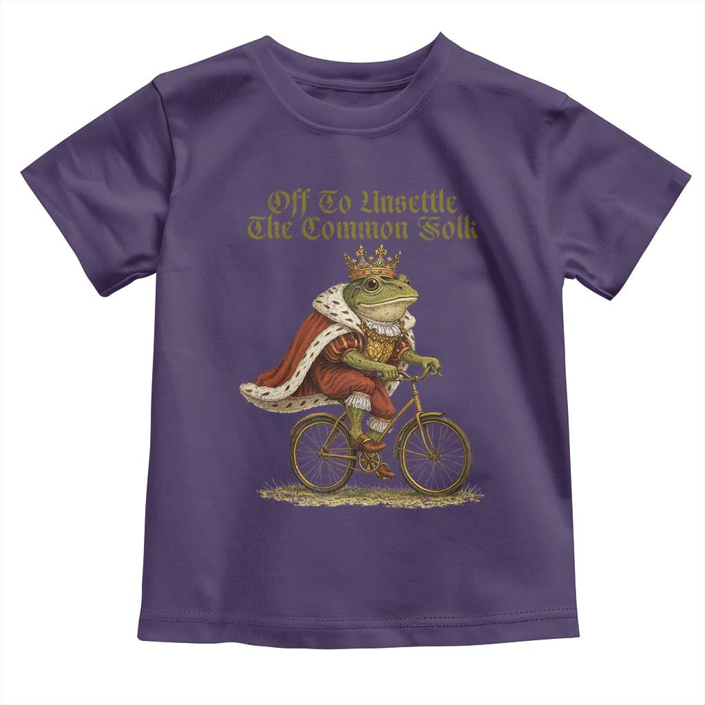 Chaotic Frog Meme Toddler T Shirt Off To Unsettle The Common Folk Vintage Unhinged Humor