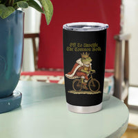 Chaotic Frog Meme Tumbler Cup Off To Unsettle The Common Folk Vintage Unhinged Humor