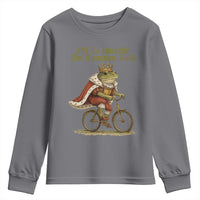 Chaotic Frog Meme Youth Sweatshirt Off To Unsettle The Common Folk Vintage Unhinged Humor