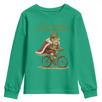 Chaotic Frog Meme Youth Sweatshirt Off To Unsettle The Common Folk Vintage Unhinged Humor