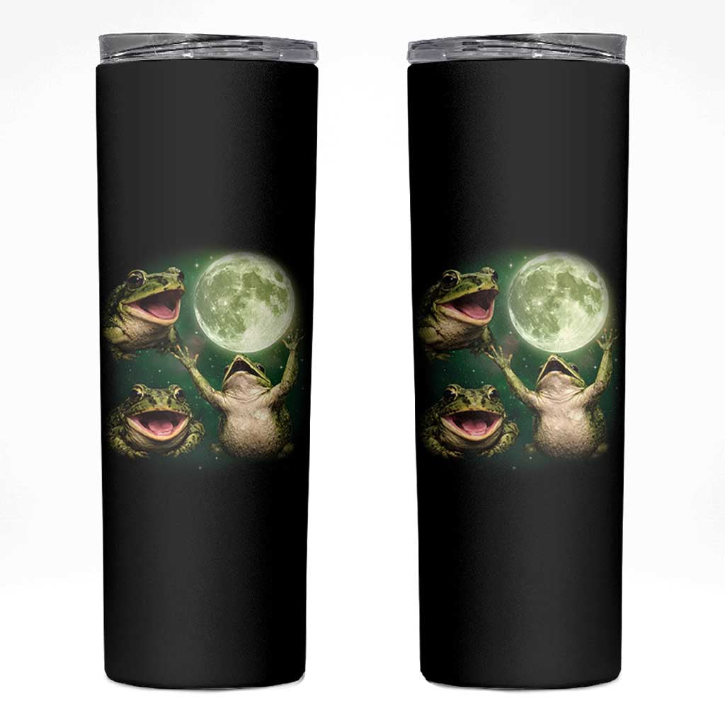 Frog Moon Vintage Graphic Skinny Tumbler Retro Amphibian Nature Cottagecore Gift