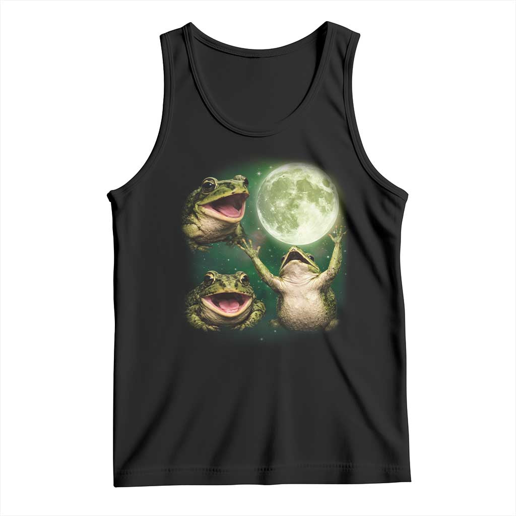 Frog Moon Vintage Graphic Tank Top Retro Amphibian Nature Cottagecore Gift