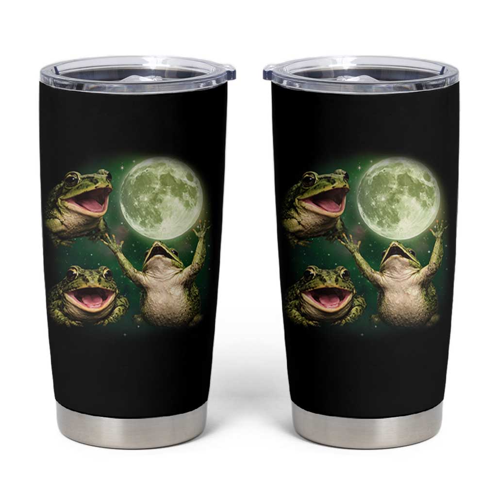 Frog Moon Vintage Graphic Tumbler Cup Retro Amphibian Nature Cottagecore Gift