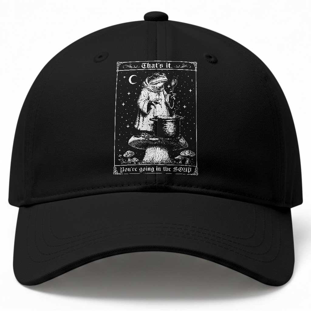 Frog Meme Baseball Cap Thats It Youre Going In The Soup Funny Weirdcore