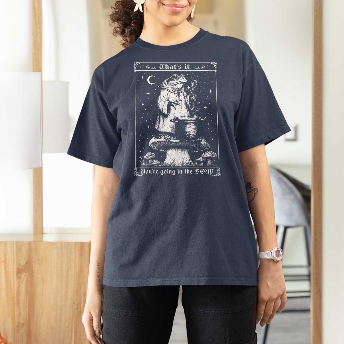 Frog Meme T Shirt For Women Thats It Youre Going In The Soup Funny Weirdcore