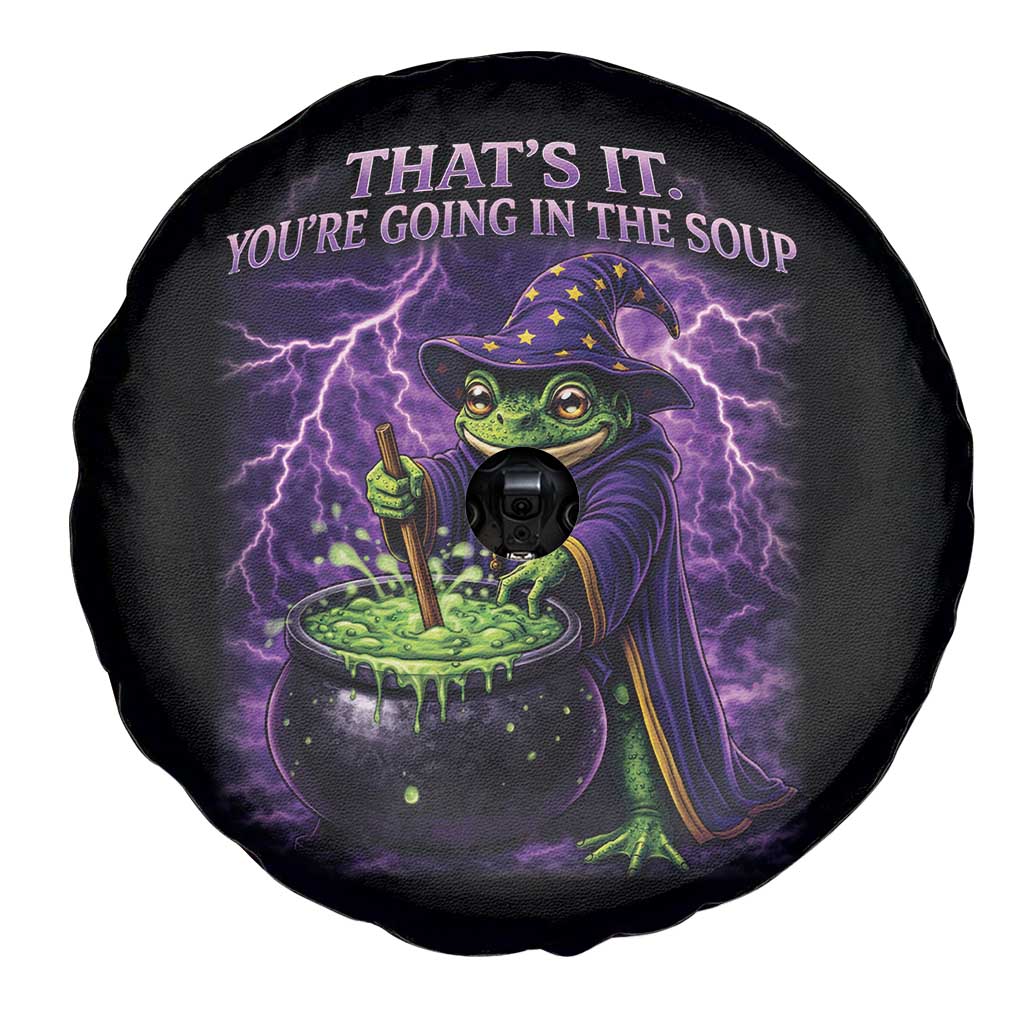 Frog Meme Spare Tire Cover Vintage Graphic Thats It Youre Going In The Soup