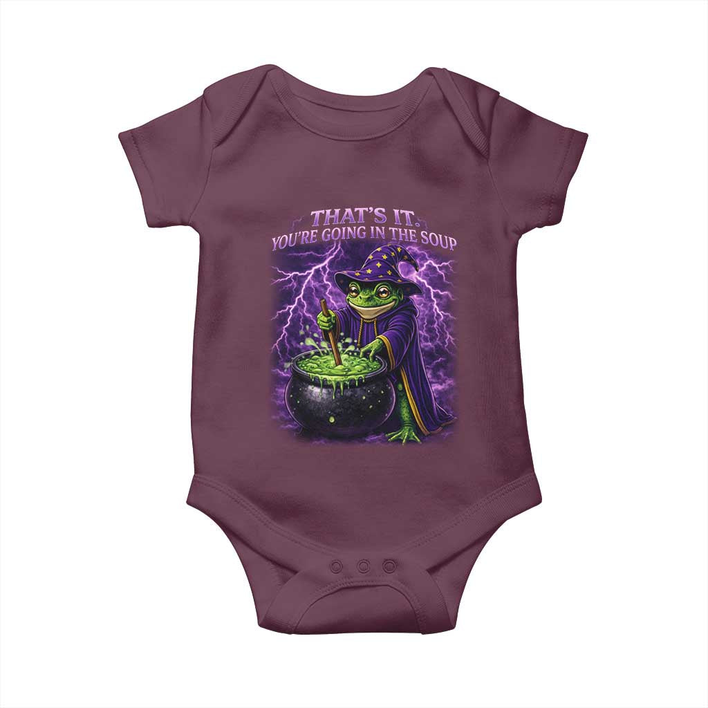 Frog Meme Baby Onesie Vintage Graphic Thats It Youre Going In The Soup