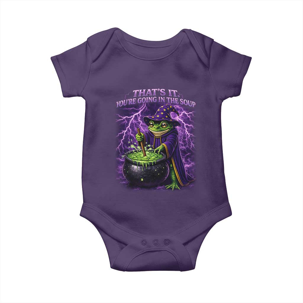 Frog Meme Baby Onesie Vintage Graphic Thats It Youre Going In The Soup